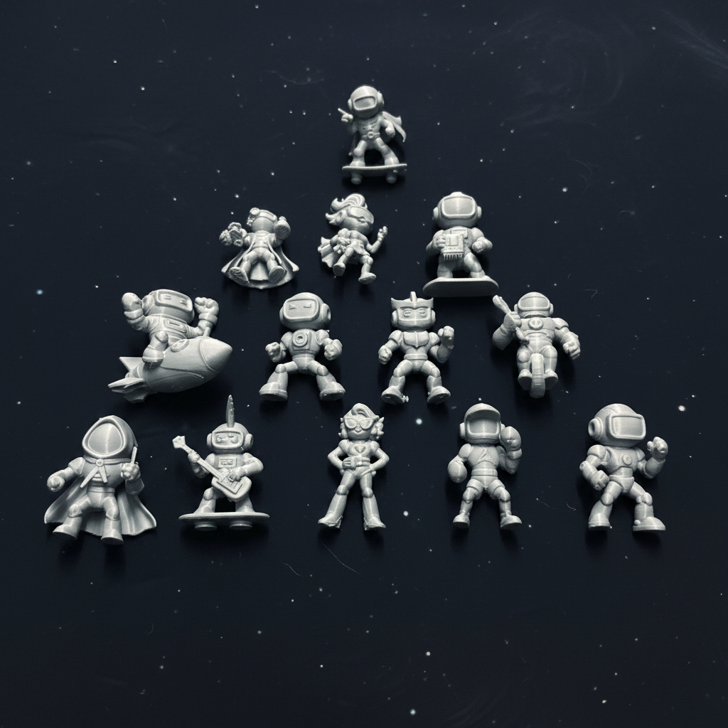 Echonautz Mini Action Figures Grey - productfoto