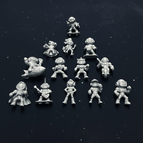 Echonautz Mini Action Figures Grey - productfoto